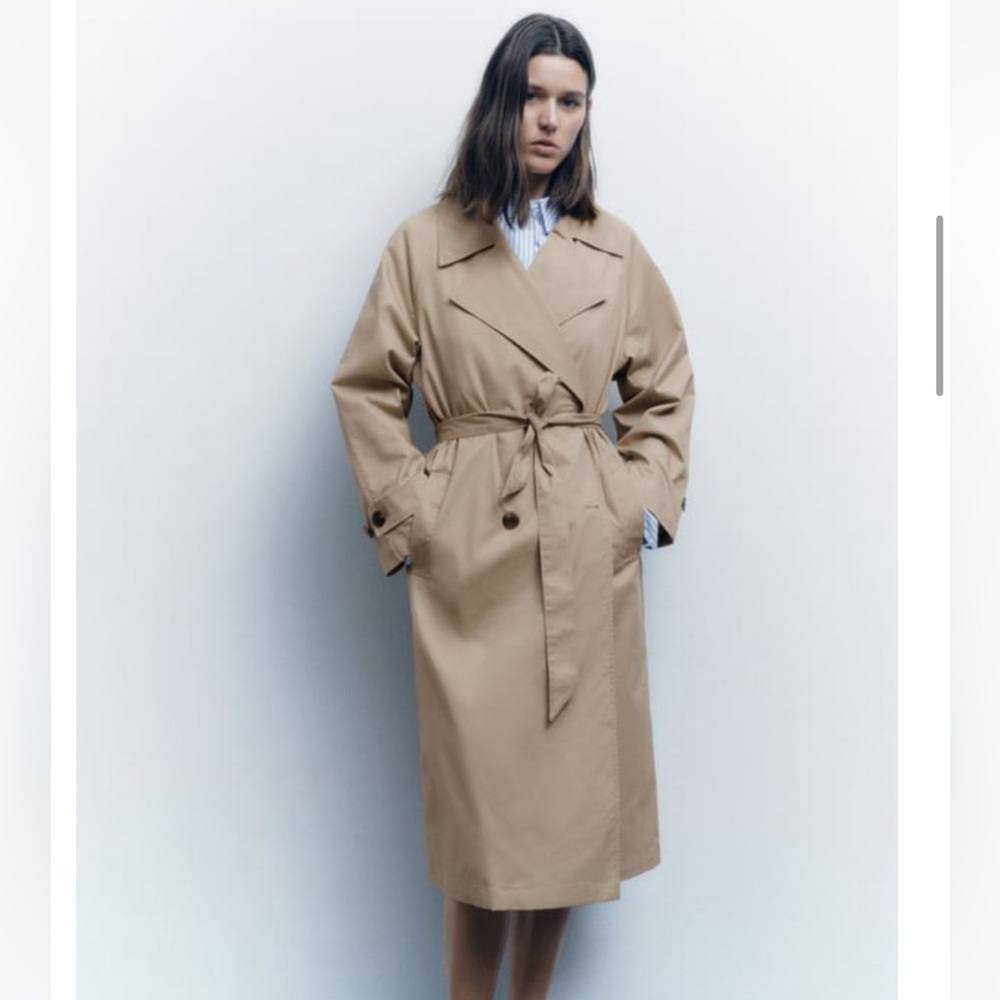 Basic belted trench coat Zara